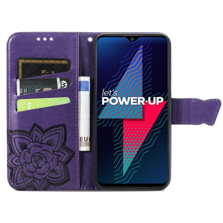 For Wiko Power U30 Butterfly Love Flowers Embossed Horizontal Flip Leather Case with Holder & Card Slots & Wallet & Lanyard