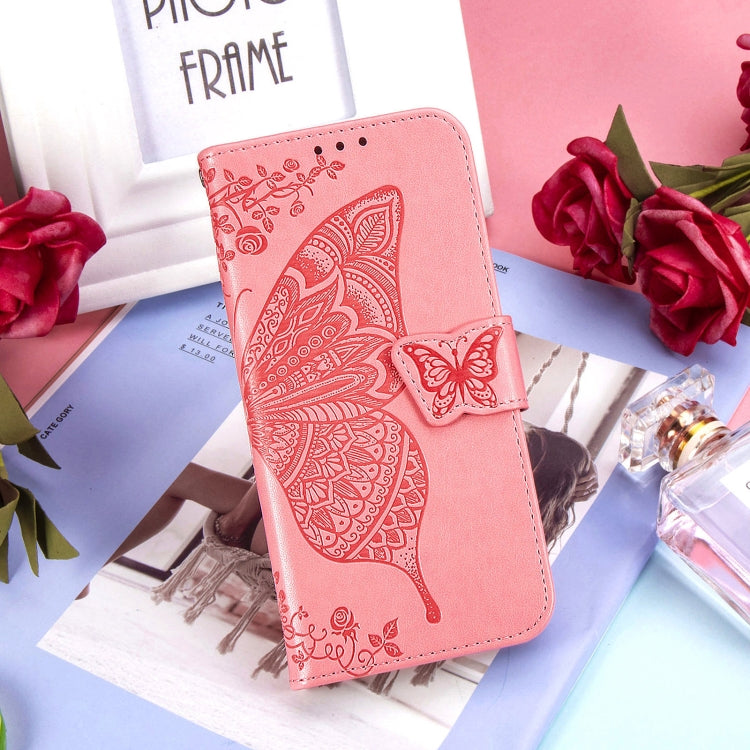 For Google Pixel 6 Butterfly Love Flowers Embossed Horizontal Flip Leather Case with Holder & Card Slots & Wallet & Lanyard