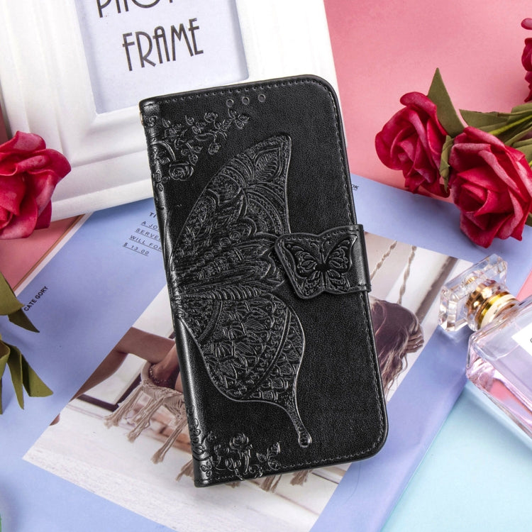 For Google Pixel 6 Butterfly Love Flowers Embossed Horizontal Flip Leather Case with Holder & Card Slots & Wallet & Lanyard