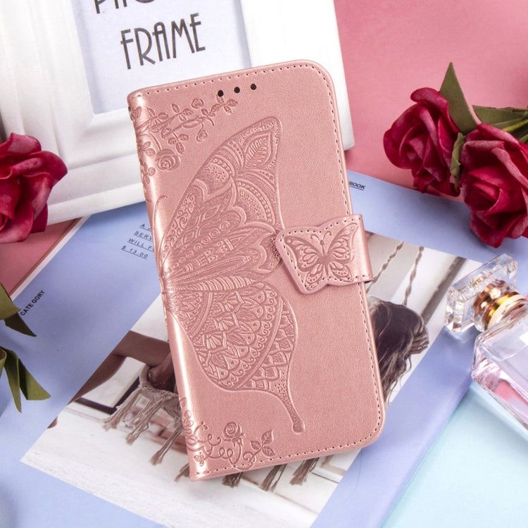 For Google Pixel 6 Butterfly Love Flowers Embossed Horizontal Flip Leather Case with Holder & Card Slots & Wallet & Lanyard
