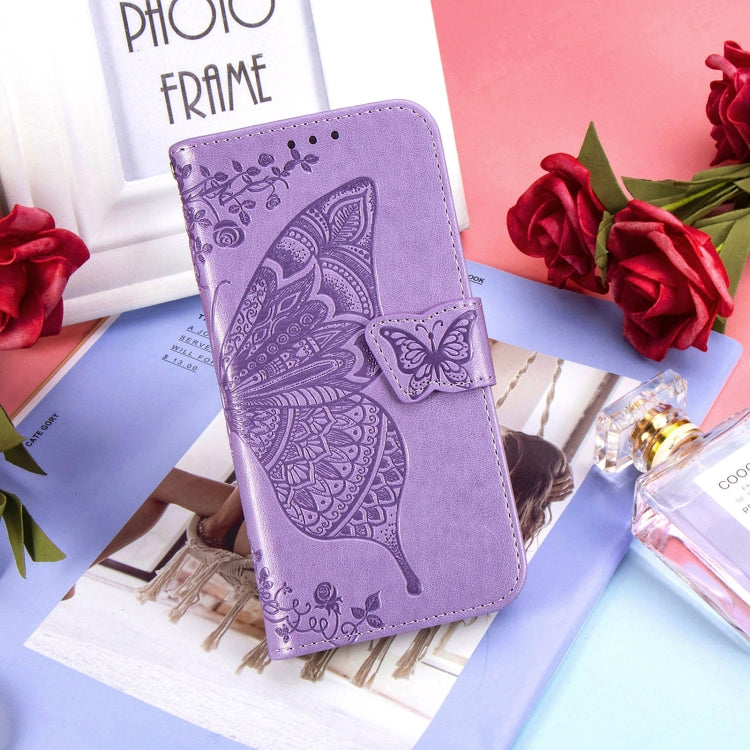 For Google Pixel 6 Butterfly Love Flowers Embossed Horizontal Flip Leather Case with Holder & Card Slots & Wallet & Lanyard