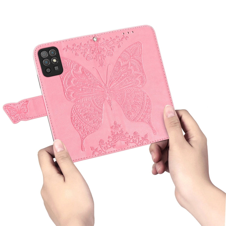 For Honor Play 5T Youth Butterfly Love Flowers Embossed Horizontal Flip Leather Case with Holder & Card Slots & Wallet & Lanyard