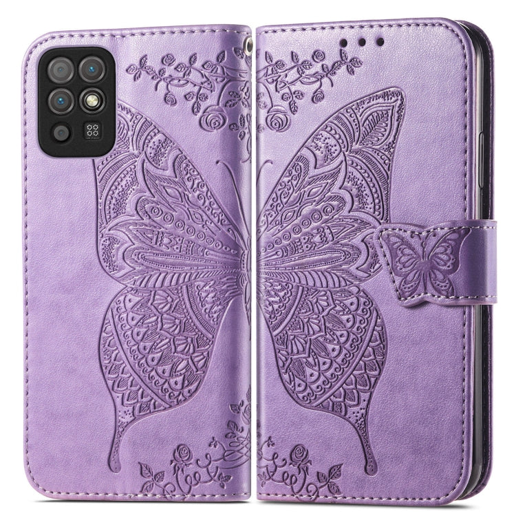 For Honor Play 5T Youth Butterfly Love Flowers Embossed Horizontal Flip Leather Case with Holder & Card Slots & Wallet & Lanyard