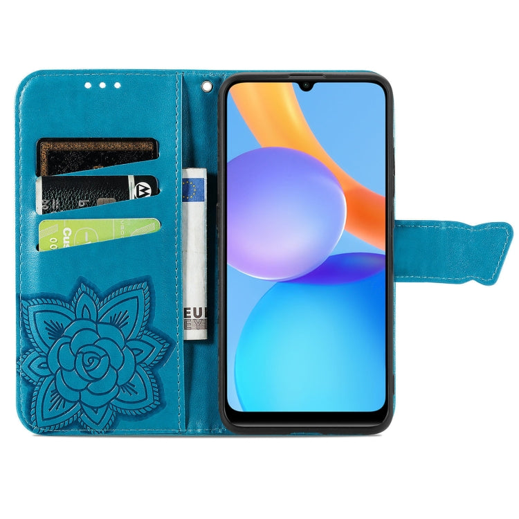 For Honor Play 5T Youth Butterfly Love Flowers Embossed Horizontal Flip Leather Case with Holder & Card Slots & Wallet & Lanyard