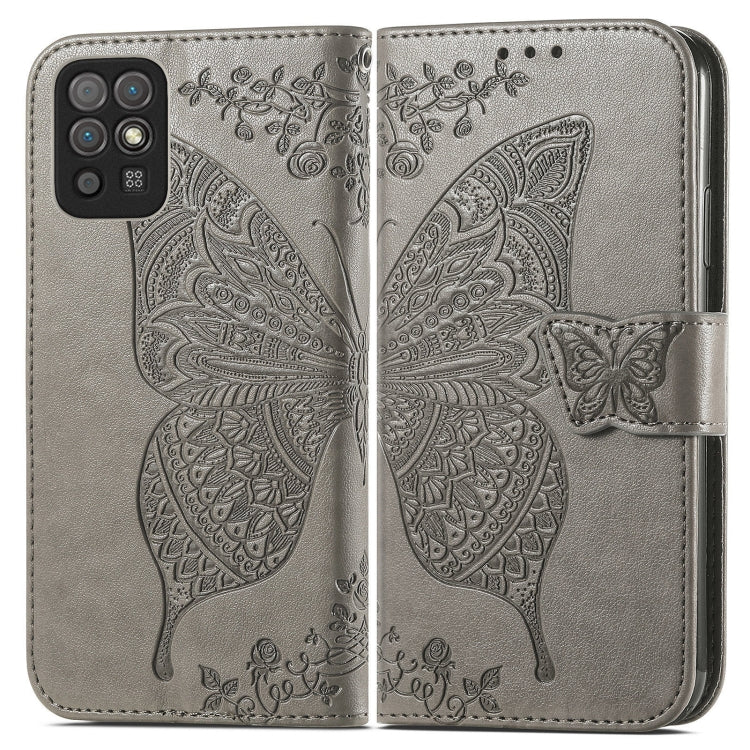 For Honor Play 5T Youth Butterfly Love Flowers Embossed Horizontal Flip Leather Case with Holder & Card Slots & Wallet & Lanyard