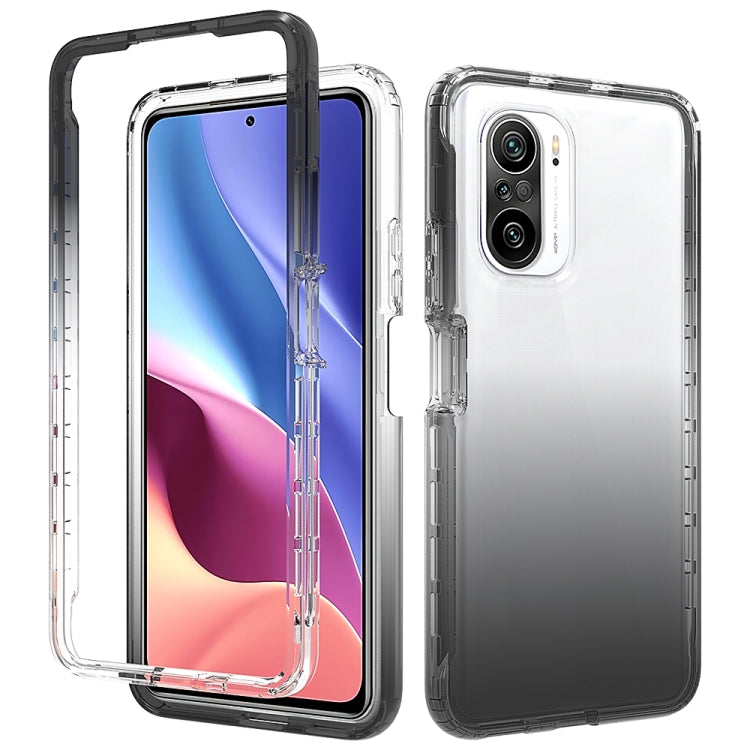 For Xiaomi Redmi K40 High Transparency Two-color Gradual Change PC+TPU Phone Case