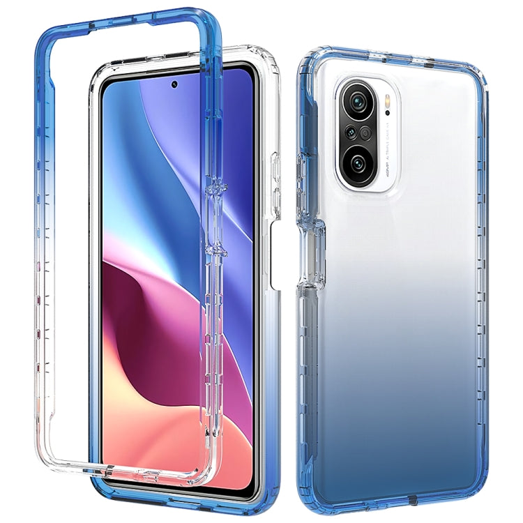 For Xiaomi Redmi K40 High Transparency Two-color Gradual Change PC+TPU Phone Case