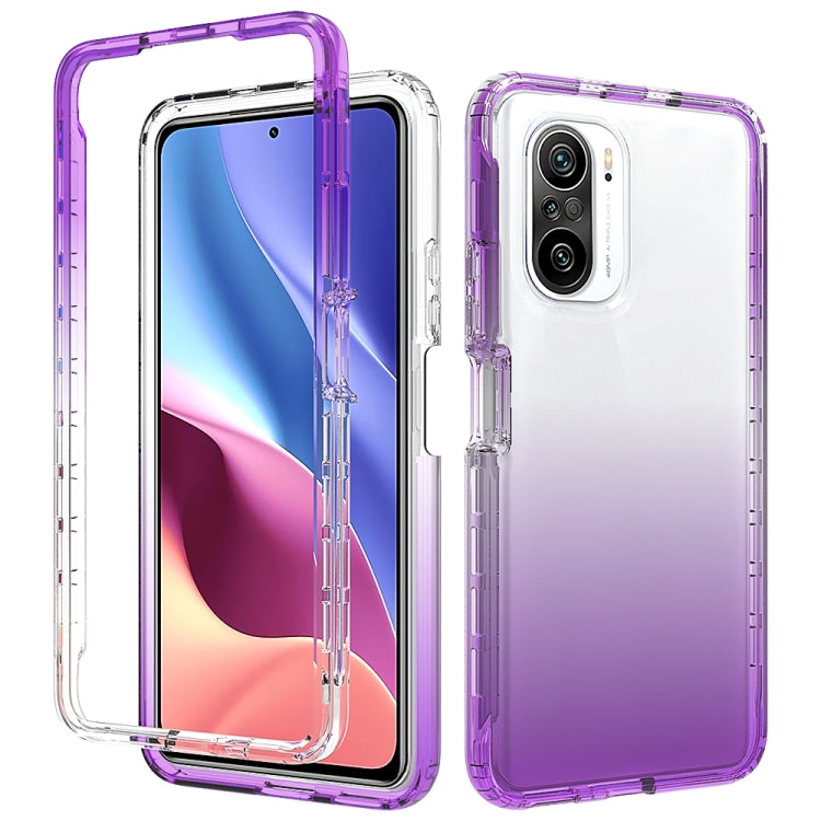 For Xiaomi Redmi K40 High Transparency Two-color Gradual Change PC+TPU Phone Case