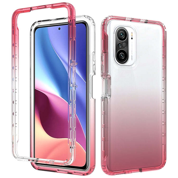 For Xiaomi Redmi K40 High Transparency Two-color Gradual Change PC+TPU Phone Case