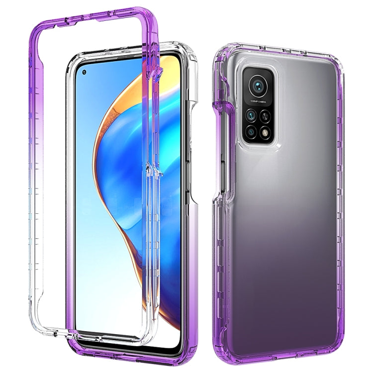 For Xiaomi Mi 10T 5G High Transparency Two-color Gradual Change PC+TPU Phone Case