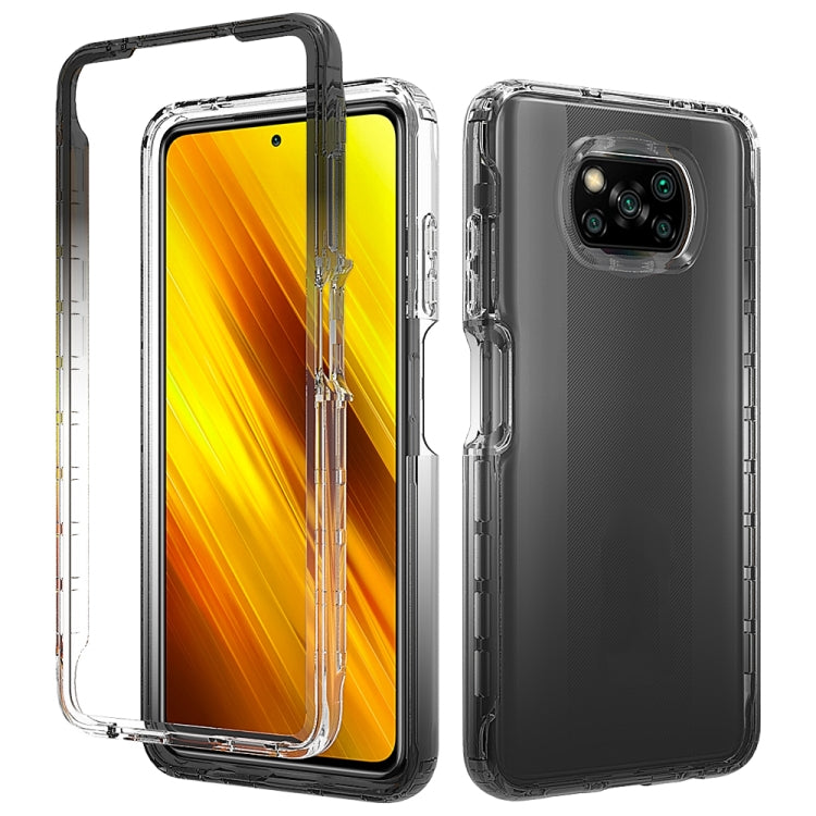 For Xiaomi Poco X3 NFC High Transparency Two-color Gradual Change PC+TPU Phone Case