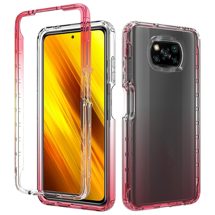 For Xiaomi Poco X3 NFC High Transparency Two-color Gradual Change PC+TPU Phone Case
