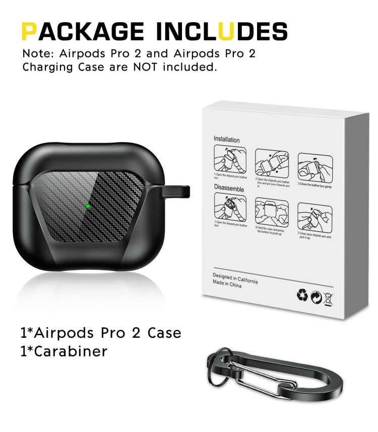 PC Anti-fall Earphones Case with Hook For AirPods 3(Black)