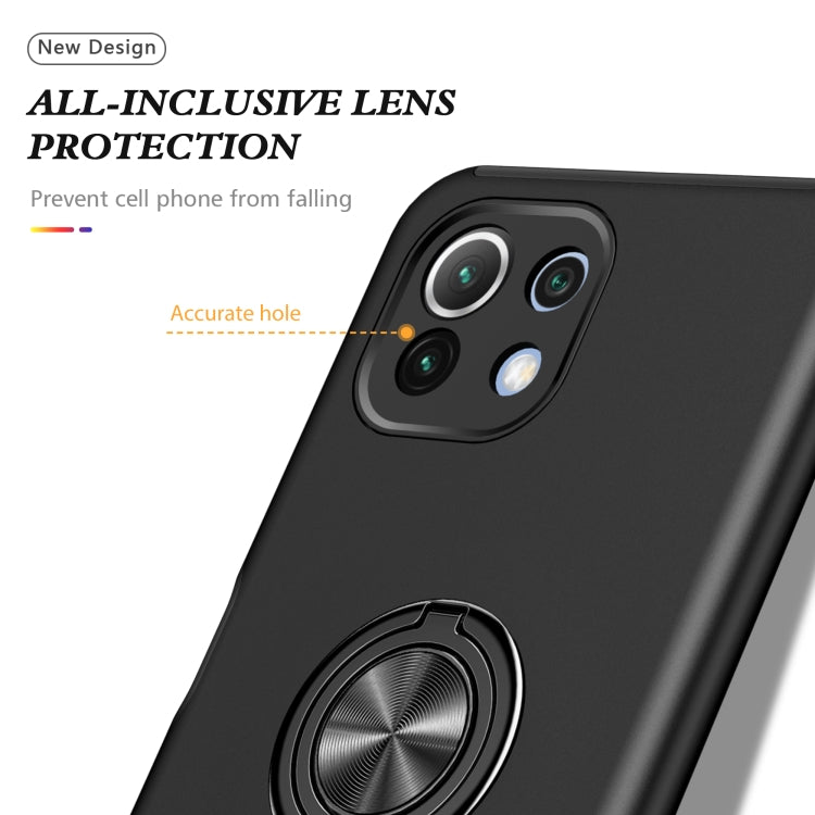 For Xiaomi Mi 11 Lite 5G PC + TPU Shockproof Magnetic Phone Case with Invisible Ring Holder