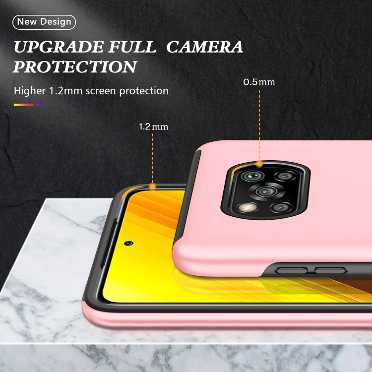 For Xiaomi Poco X3 / X3 NFC PC + TPU Shockproof Magnetic Phone Case with Invisible Ring Holder