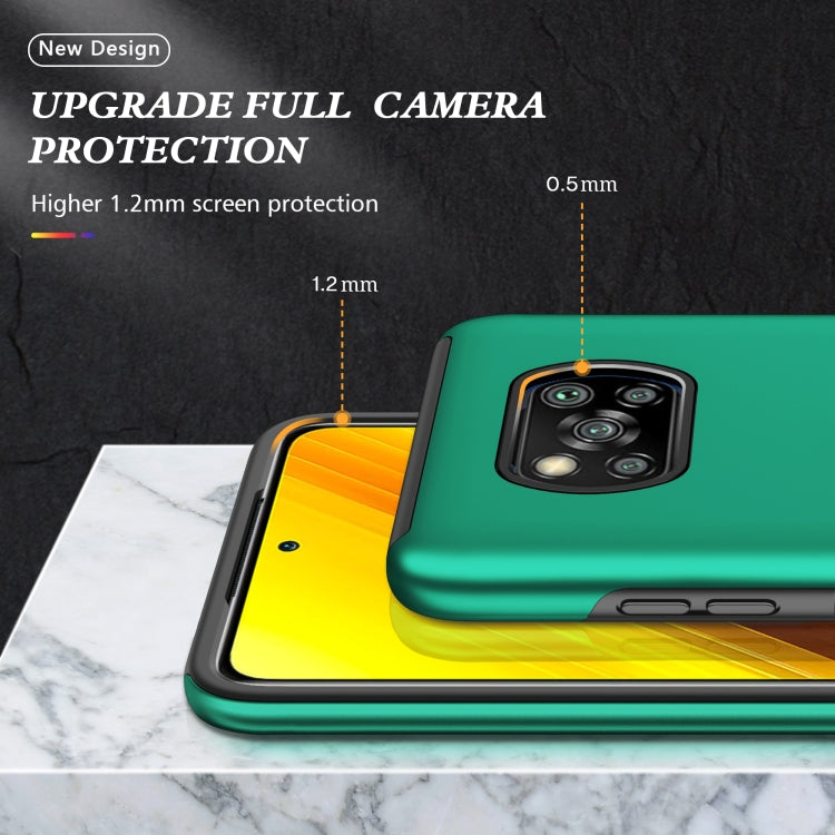 For Xiaomi Poco X3 / X3 NFC PC + TPU Shockproof Magnetic Phone Case with Invisible Ring Holder