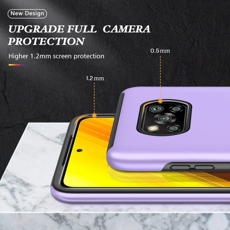 For Xiaomi Poco X3 / X3 NFC PC + TPU Shockproof Magnetic Phone Case with Invisible Ring Holder
