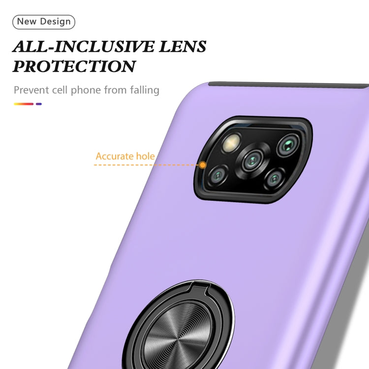 For Xiaomi Poco X3 / X3 NFC PC + TPU Shockproof Magnetic Phone Case with Invisible Ring Holder