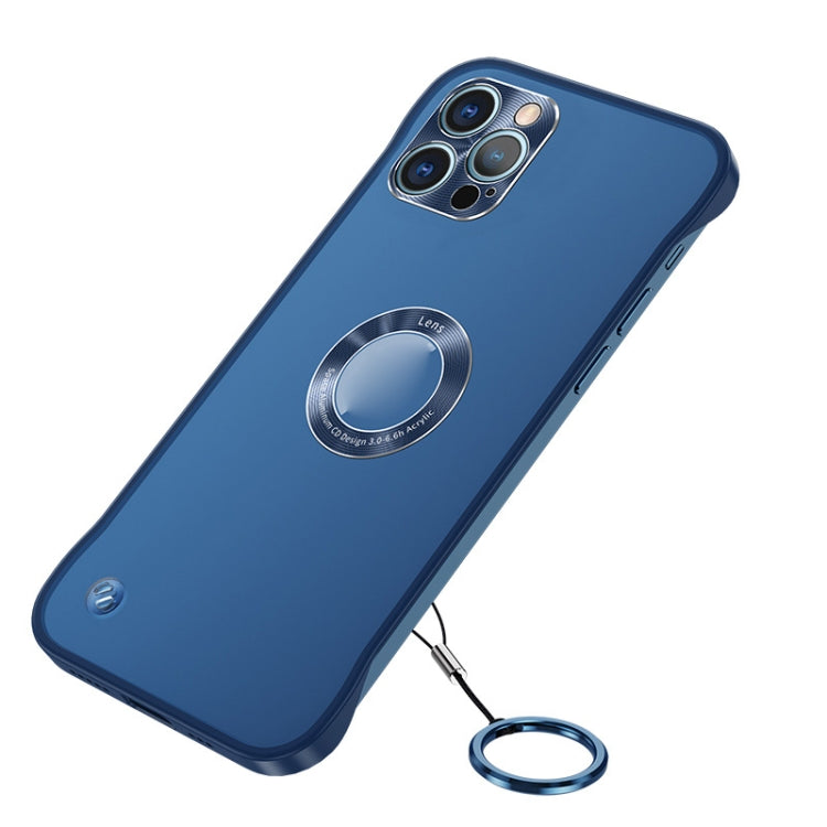 For iPhone 13 Pro Metal CD Texture Borderless Transparent Frosted Phone Case
