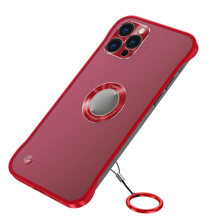 For iPhone 13 Pro Metal CD Texture Borderless Transparent Frosted Phone Case