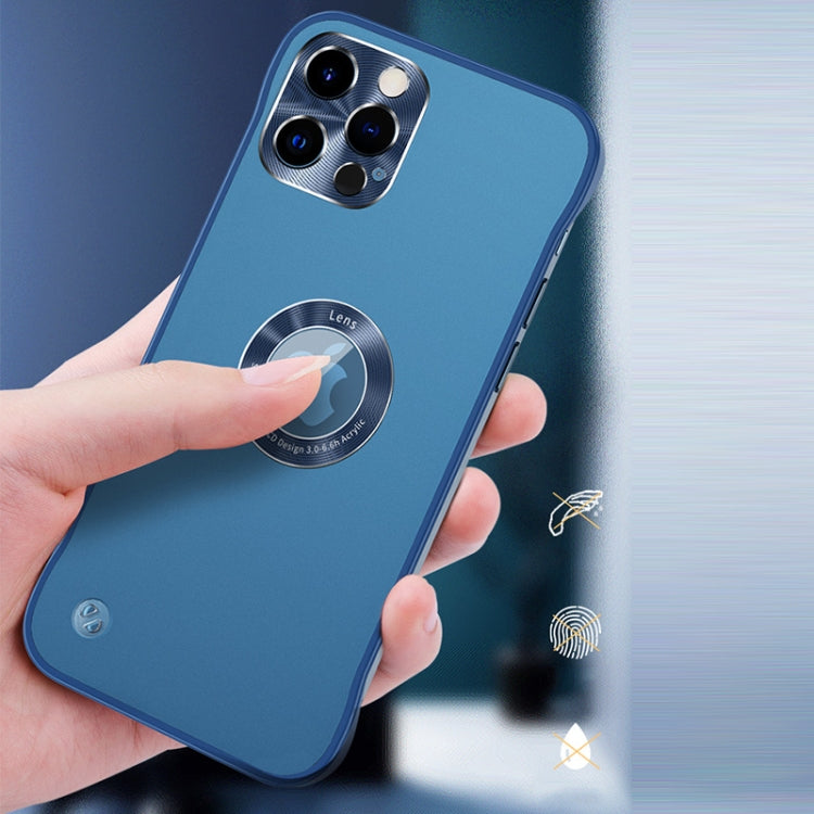 For iPhone 12 Pro Max Metal CD Texture Borderless Transparent Frosted Phone Case