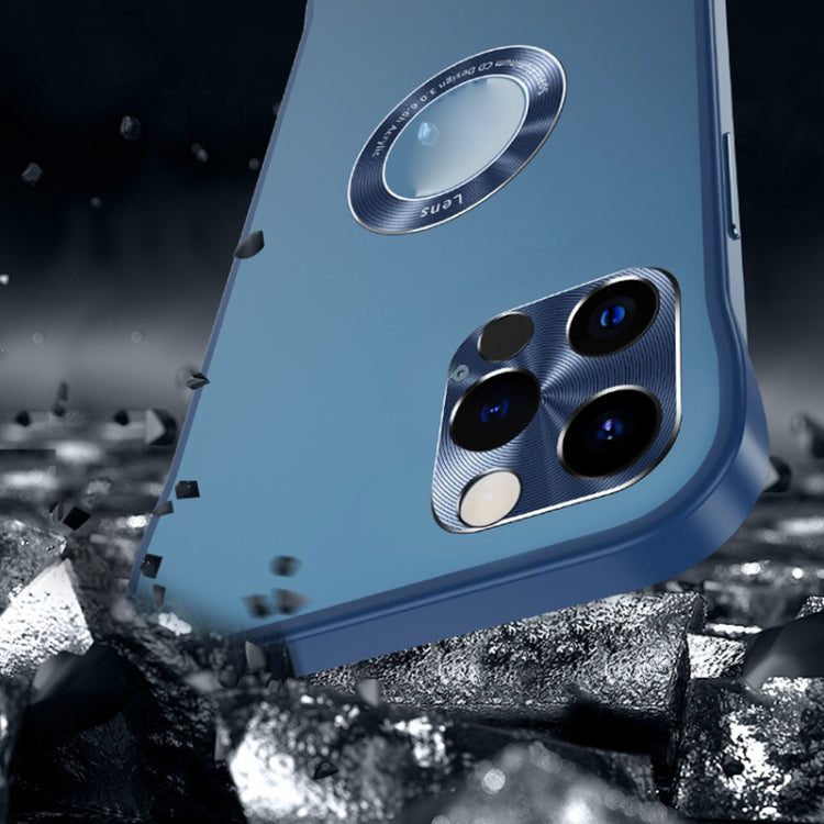 For iPhone 12 Pro Max Metal CD Texture Borderless Transparent Frosted Phone Case