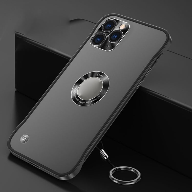 For iPhone 11 Pro Metal CD Texture Borderless Transparent Frosted Phone Case