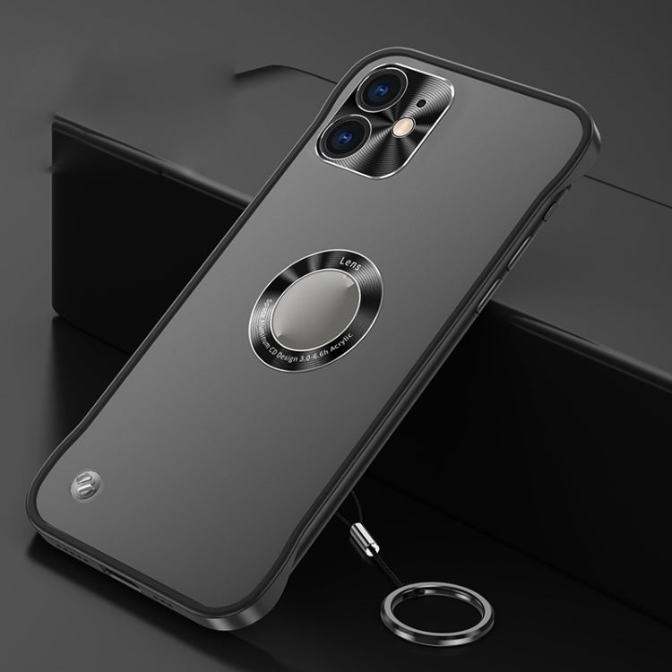 For iPhone 11 Metal CD Texture Borderless Transparent Frosted Phone Case
