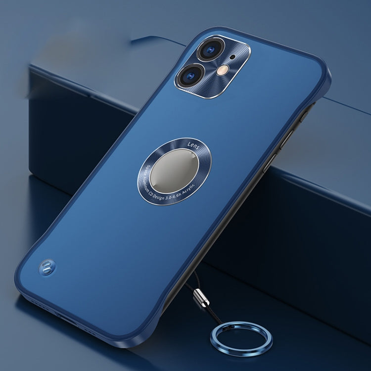 For iPhone 11 Metal CD Texture Borderless Transparent Frosted Phone Case