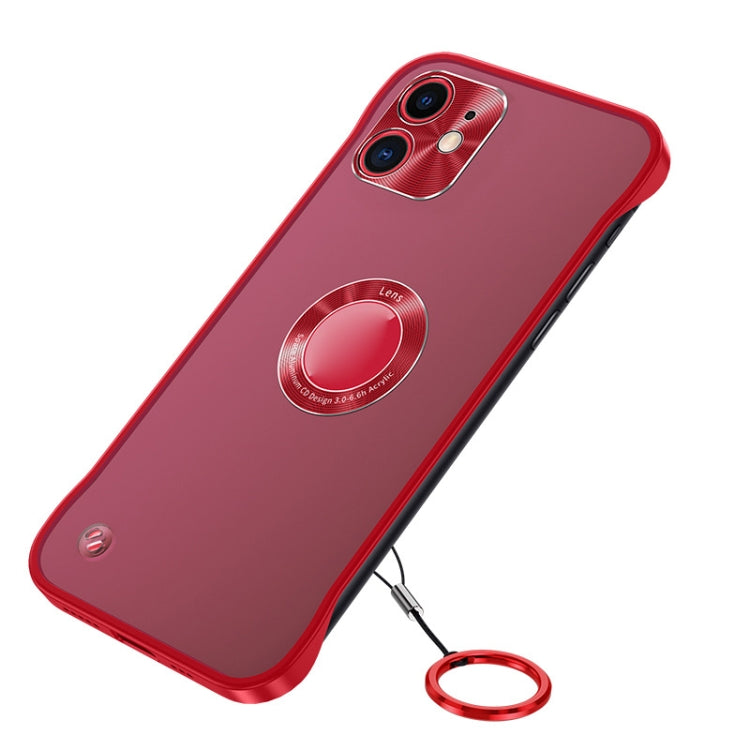 For iPhone 11 Metal CD Texture Borderless Transparent Frosted Phone Case