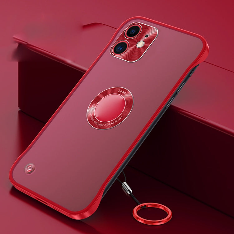 For iPhone 11 Metal CD Texture Borderless Transparent Frosted Phone Case