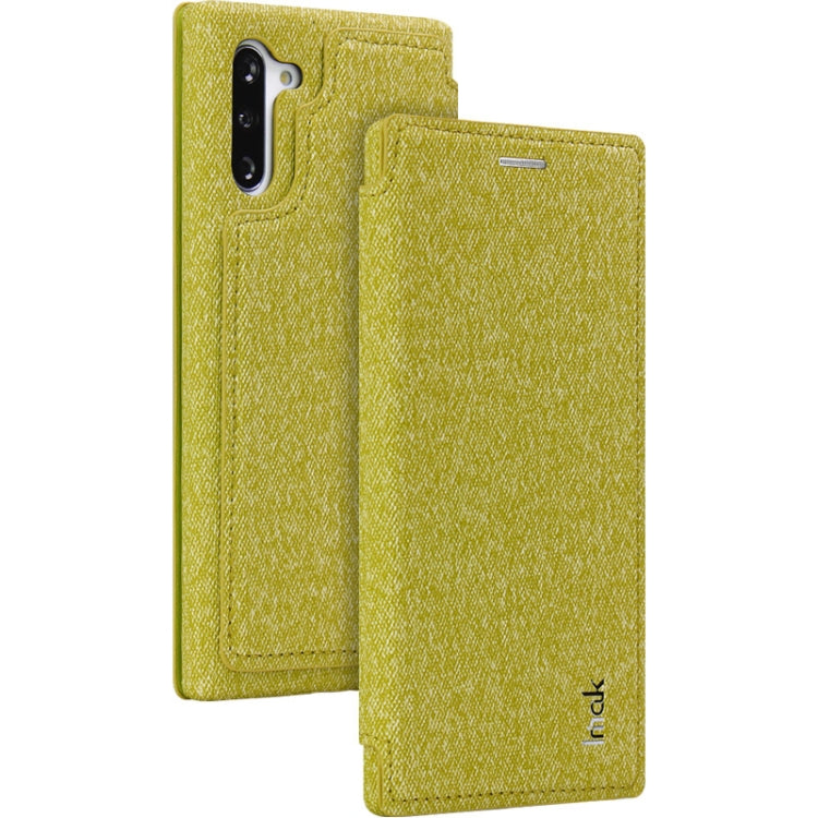 For Galaxy Note10 IMAK Removable Horizontal Flip Denim Canvas + PC + Magnetic Stripe Case with Card Slot