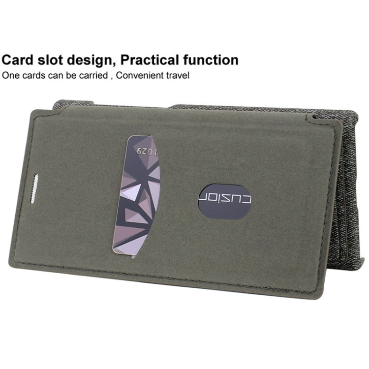 For Galaxy Note10 IMAK Removable Horizontal Flip Denim Canvas + PC + Magnetic Stripe Case with Card Slot