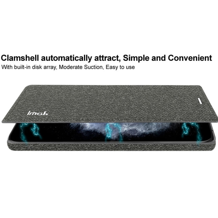 For Galaxy Note10 IMAK Removable Horizontal Flip Denim Canvas + PC + Magnetic Stripe Case with Card Slot