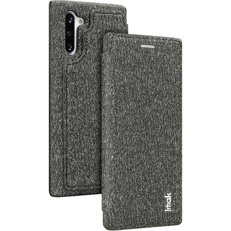 For Galaxy Note10 IMAK Removable Horizontal Flip Denim Canvas + PC + Magnetic Stripe Case with Card Slot