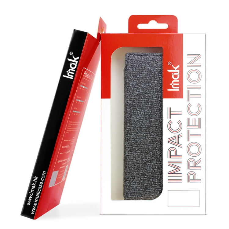 For Galaxy Note10 IMAK Removable Horizontal Flip Denim Canvas + PC + Magnetic Stripe Case with Card Slot