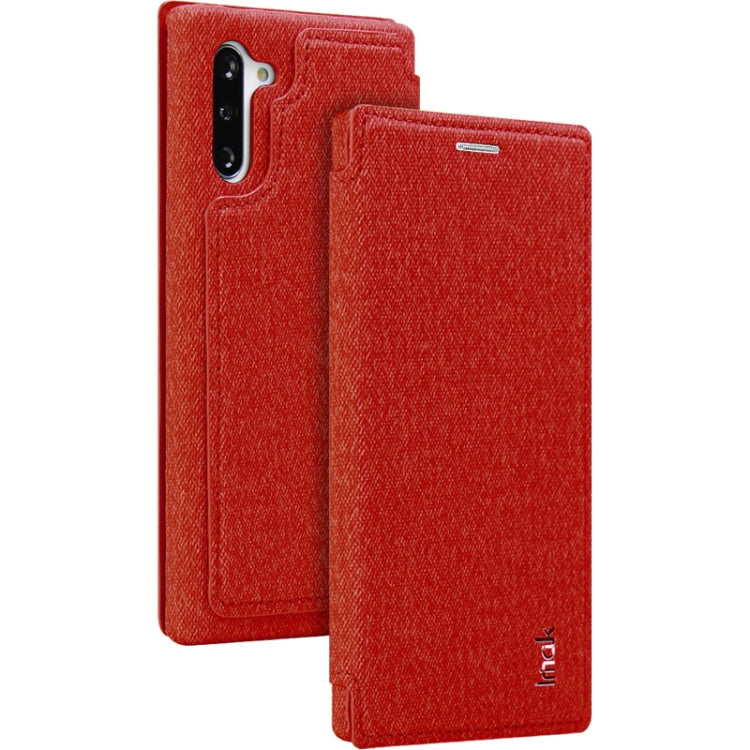For Galaxy Note10 IMAK Removable Horizontal Flip Denim Canvas + PC + Magnetic Stripe Case with Card Slot
