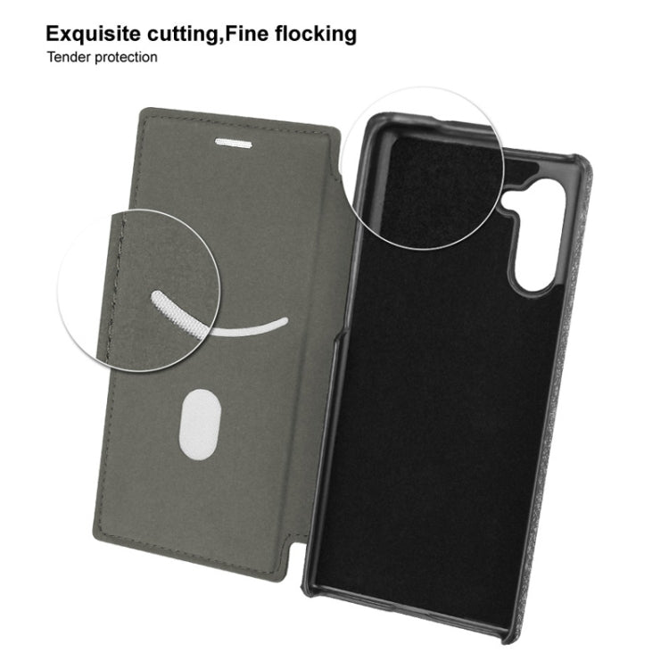 For Galaxy Note10 IMAK Removable Horizontal Flip Denim Canvas + PC + Magnetic Stripe Case with Card Slot