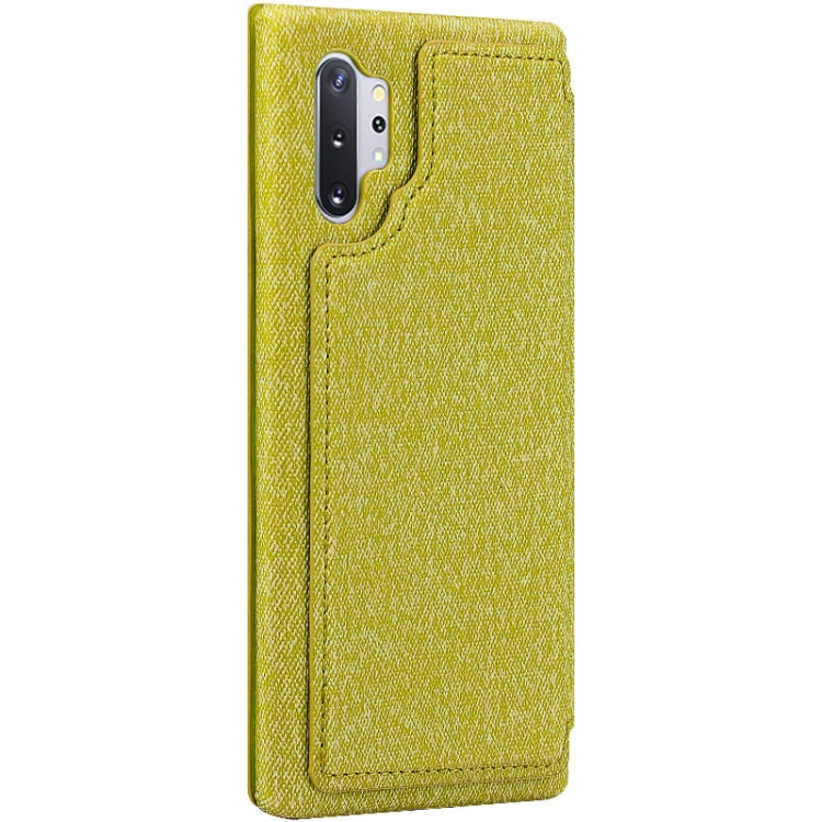 For Galaxy Note10+ IMAK Removable Horizontal Flip Denim Canvas + PC + Magnetic Stripe Case with Card Slot