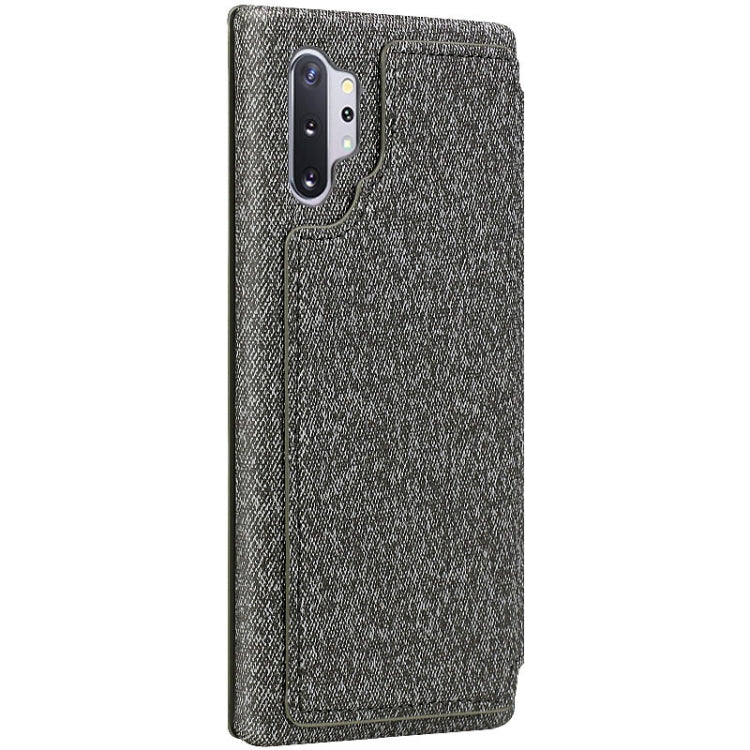 For Galaxy Note10+ IMAK Removable Horizontal Flip Denim Canvas + PC + Magnetic Stripe Case with Card Slot