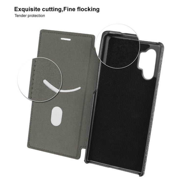 For Galaxy Note10+ IMAK Removable Horizontal Flip Denim Canvas + PC + Magnetic Stripe Case with Card Slot