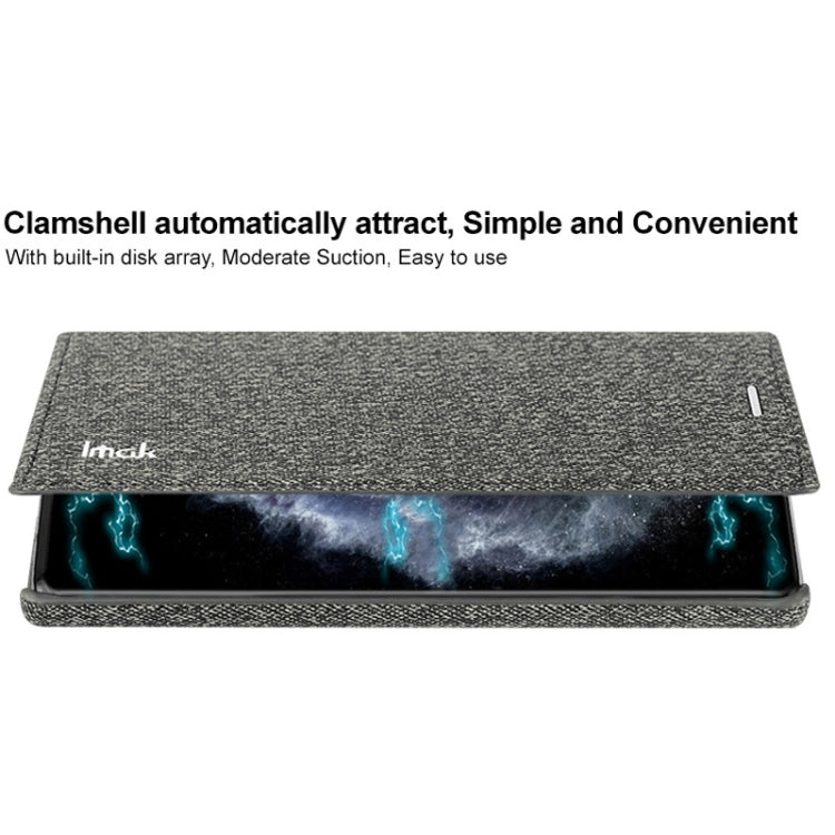 For Galaxy Note10+ IMAK Removable Horizontal Flip Denim Canvas + PC + Magnetic Stripe Case with Card Slot