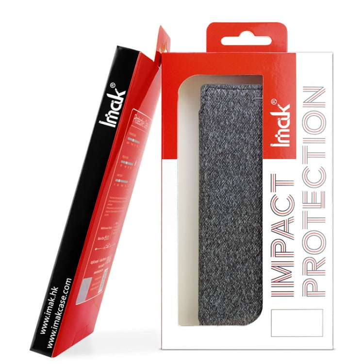 For Galaxy Note10+ IMAK Removable Horizontal Flip Denim Canvas + PC + Magnetic Stripe Case with Card Slot