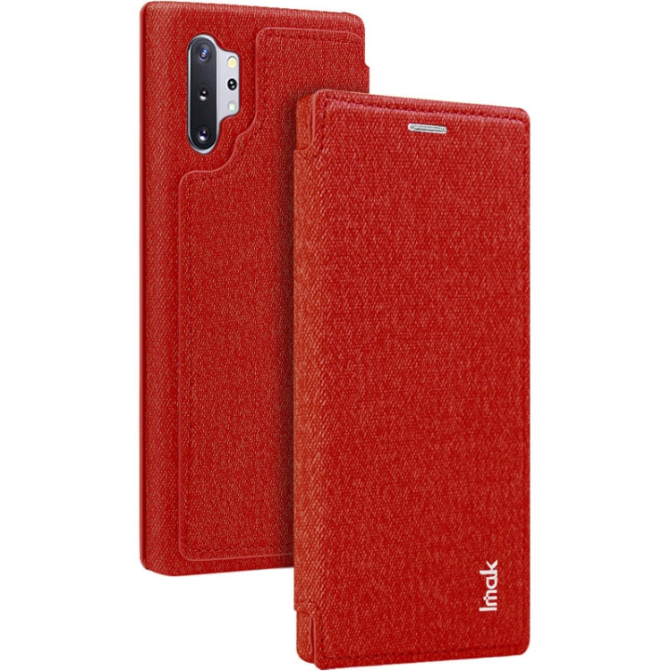 For Galaxy Note10+ IMAK Removable Horizontal Flip Denim Canvas + PC + Magnetic Stripe Case with Card Slot