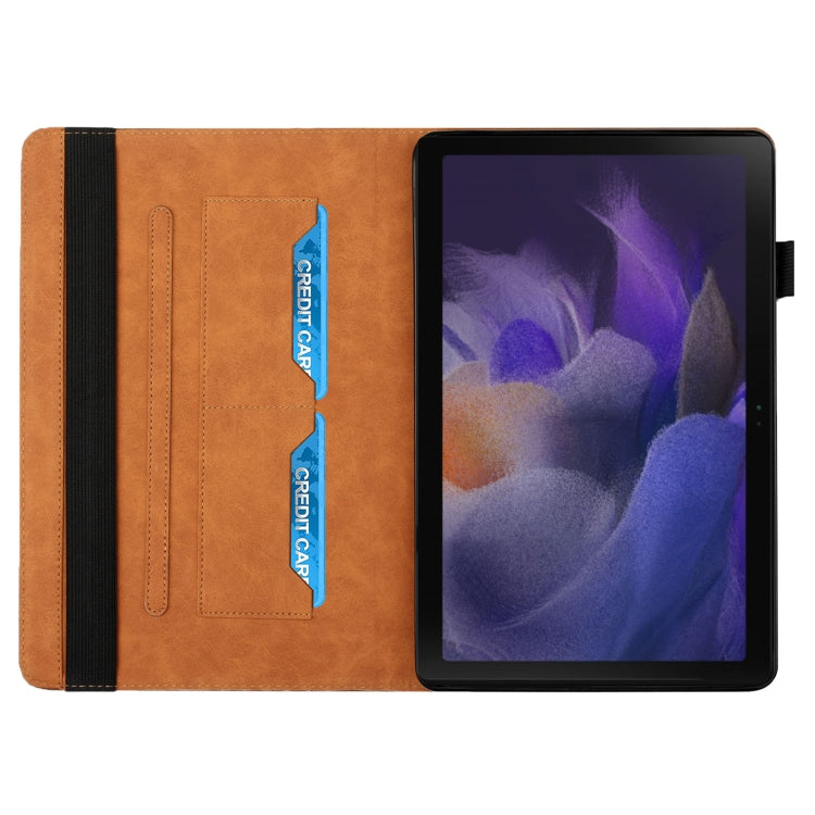 For Samsung Galaxy Tab A8 10.5 2021 X200/X205 Rhombus Skin Feel Horizontal Flip Tablet Leather Case with Card Slots & Holder