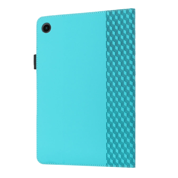 For Samsung Galaxy Tab A8 10.5 2021 X200/X205 Rhombus Skin Feel Horizontal Flip Tablet Leather Case with Card Slots & Holder