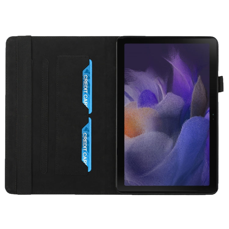For Samsung Galaxy Tab A8 10.5 2021 X200/X205 Rhombus Skin Feel Horizontal Flip Tablet Leather Case with Card Slots & Holder