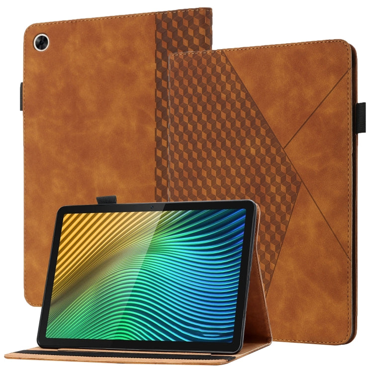 For OPPO Realme Pad Rhombus Skin Feel Horizontal Flip Tablet Leather Case with Card Slots & Holder