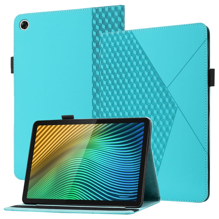 For OPPO Realme Pad Rhombus Skin Feel Horizontal Flip Tablet Leather Case with Card Slots & Holder