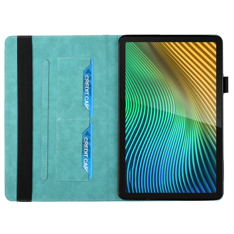 For OPPO Realme Pad Rhombus Skin Feel Horizontal Flip Tablet Leather Case with Card Slots & Holder